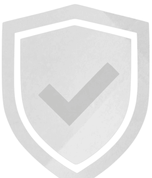 Pale shield watermark featuring faint checkmark
